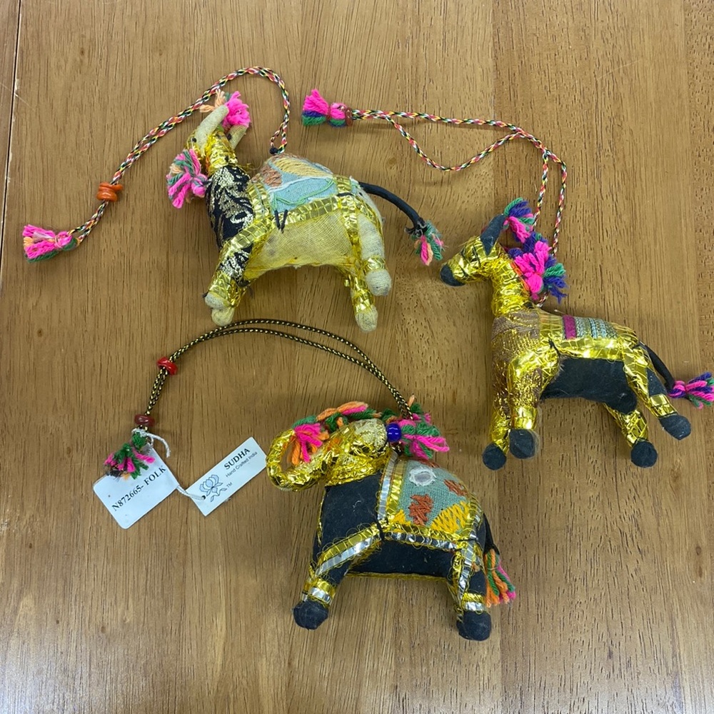 Hanging Handmade Folk Art Animals